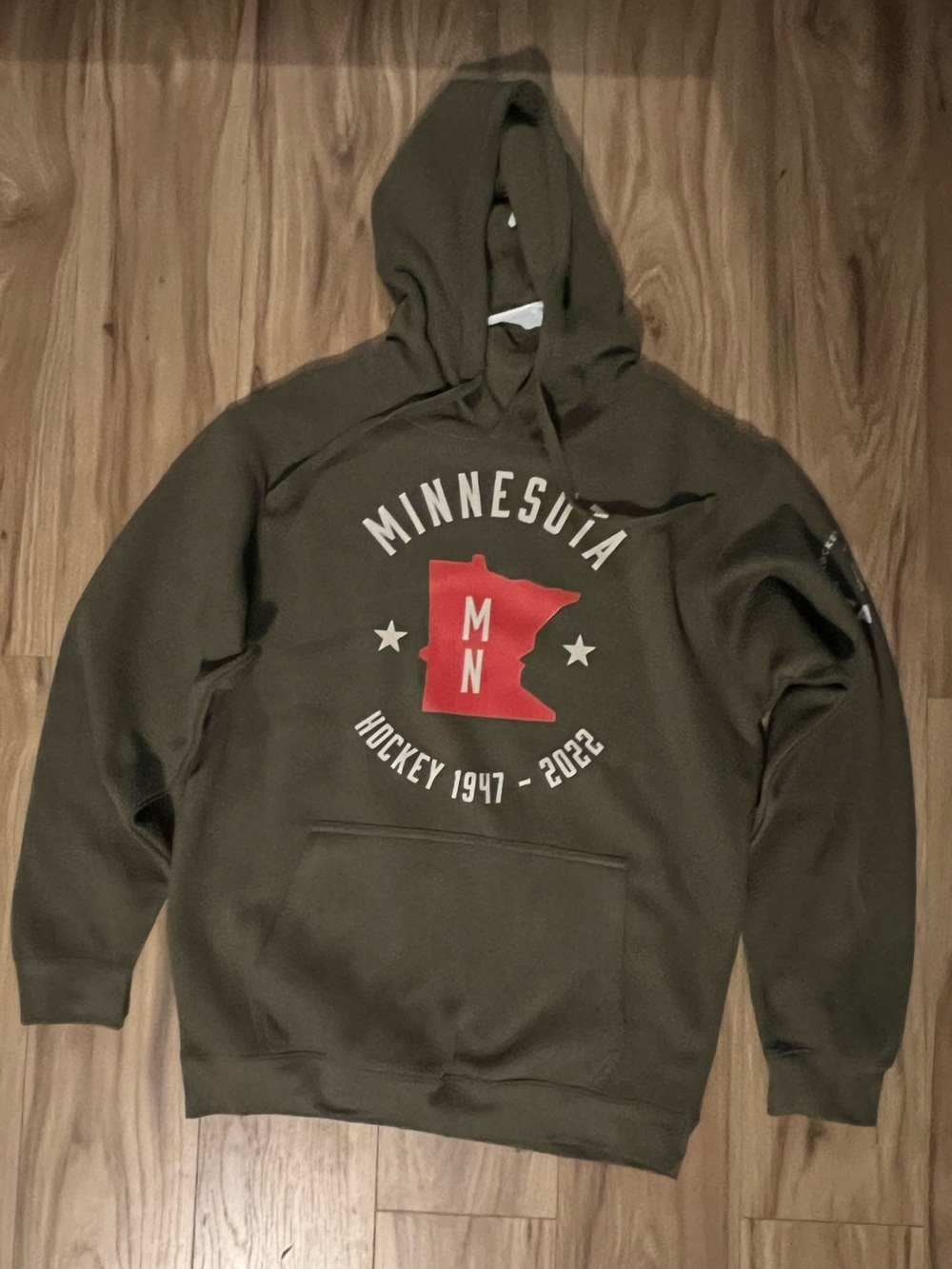 SAUCE Minnesota Hockey Hoodie with Red State Logo